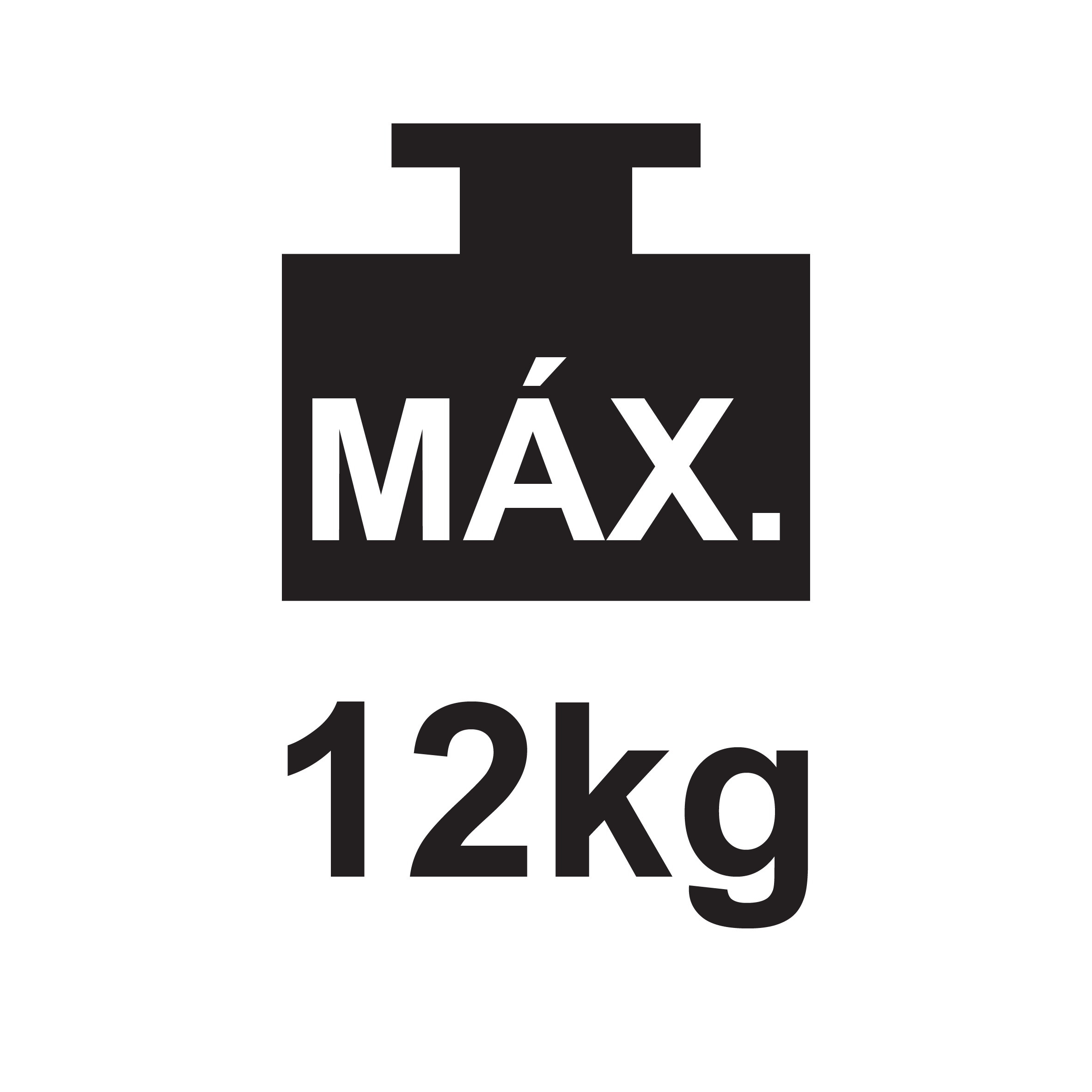 Peso máximo 12kg