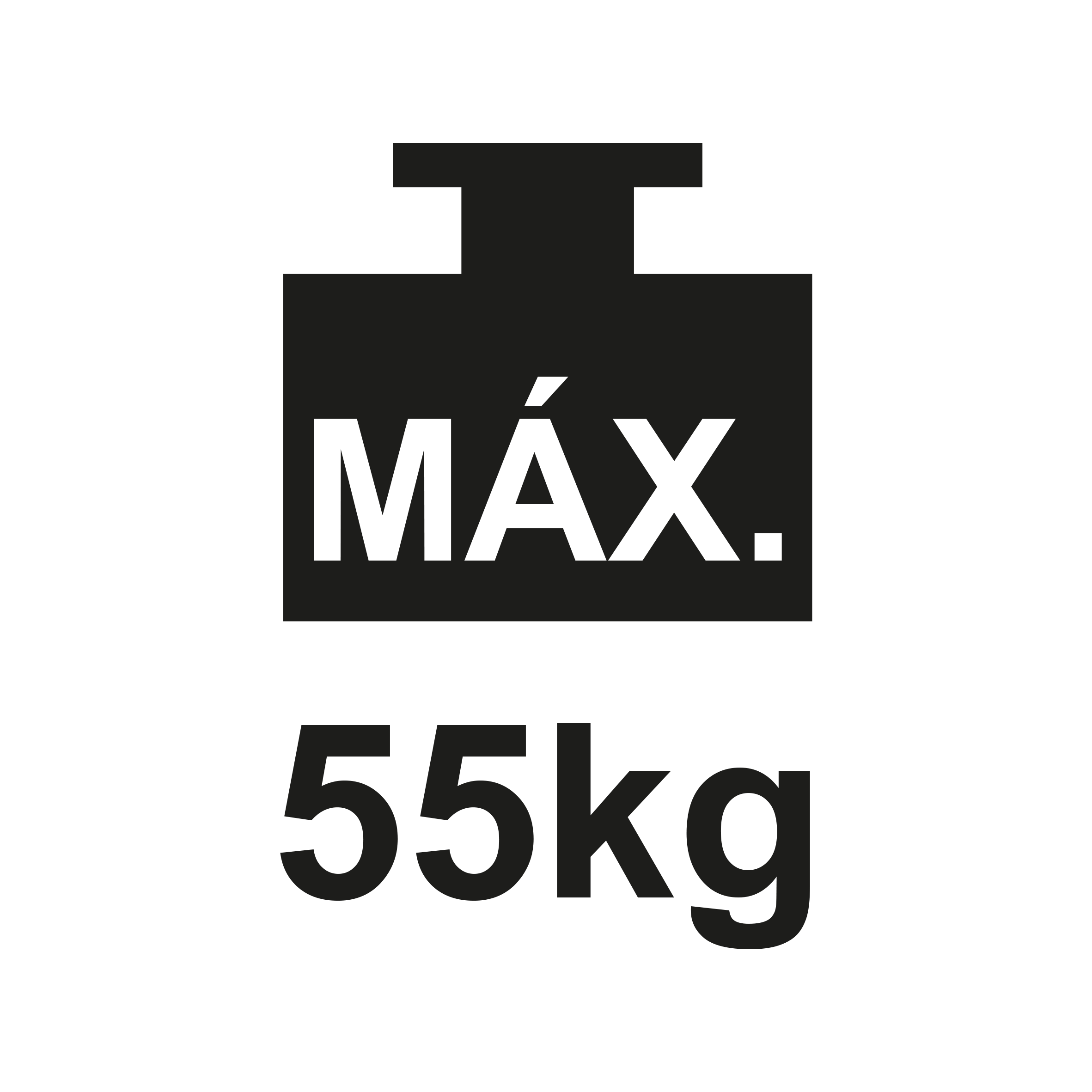 Peso máximo 55kg