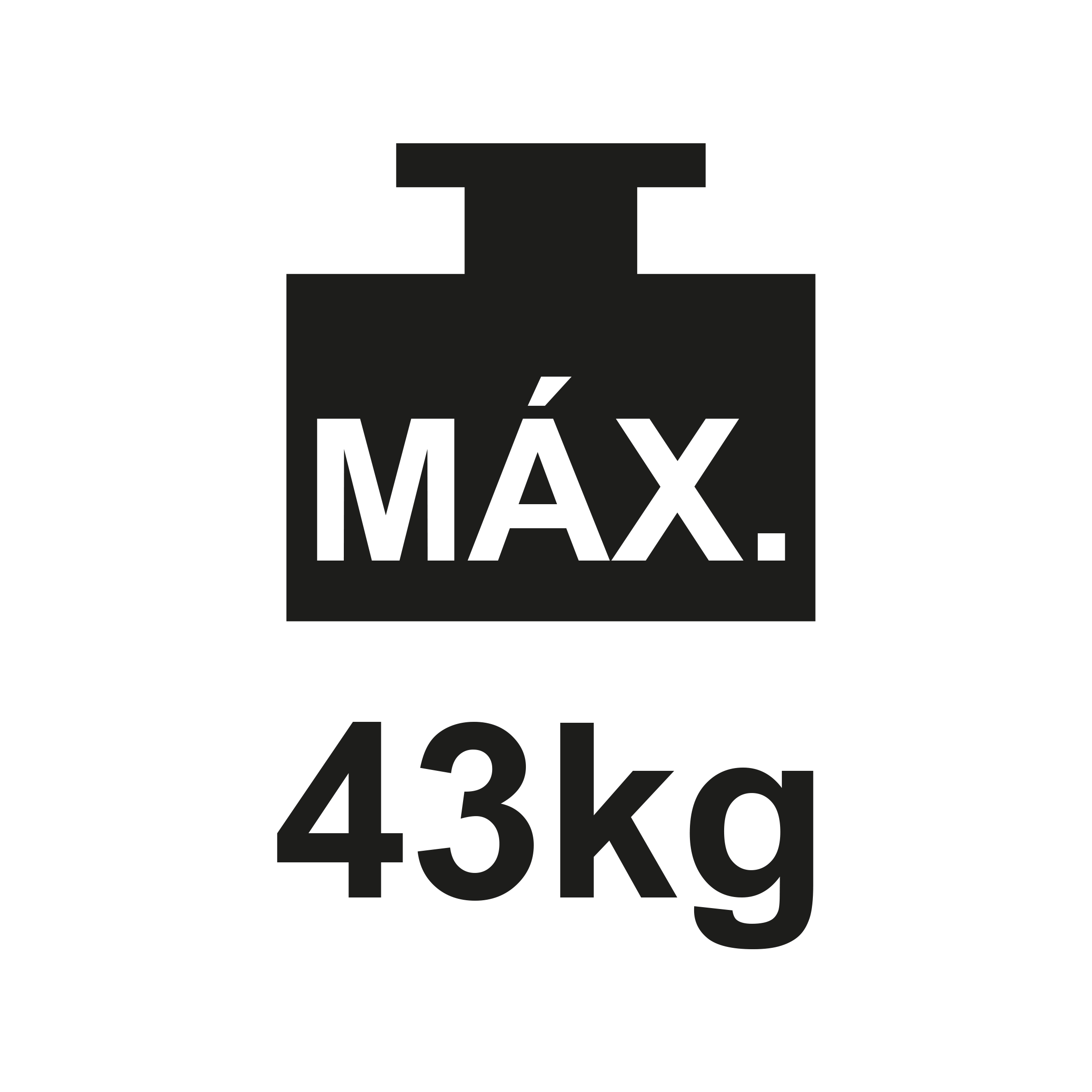 Peso máximo 43kg