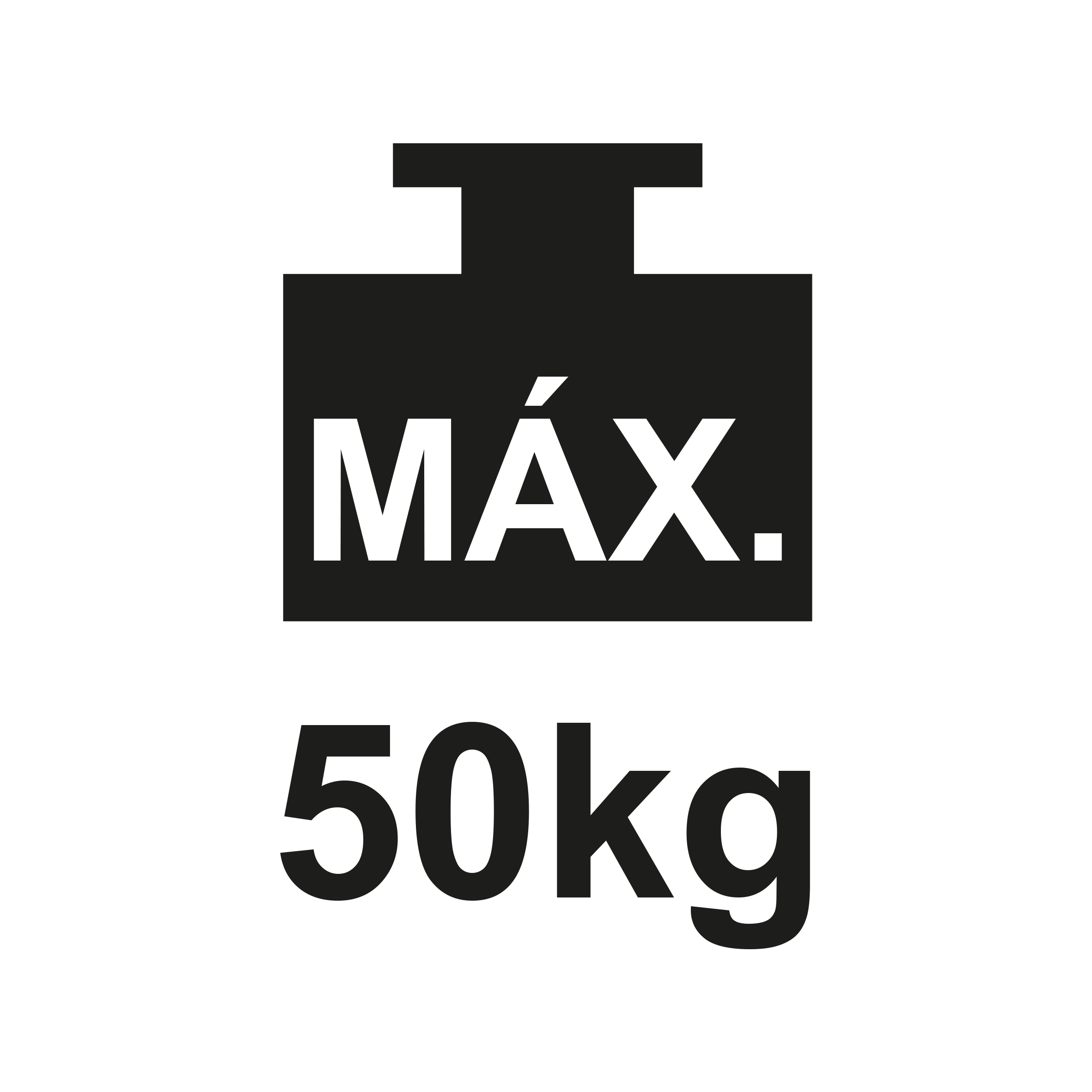 Peso máx. 50kg (cada porta)