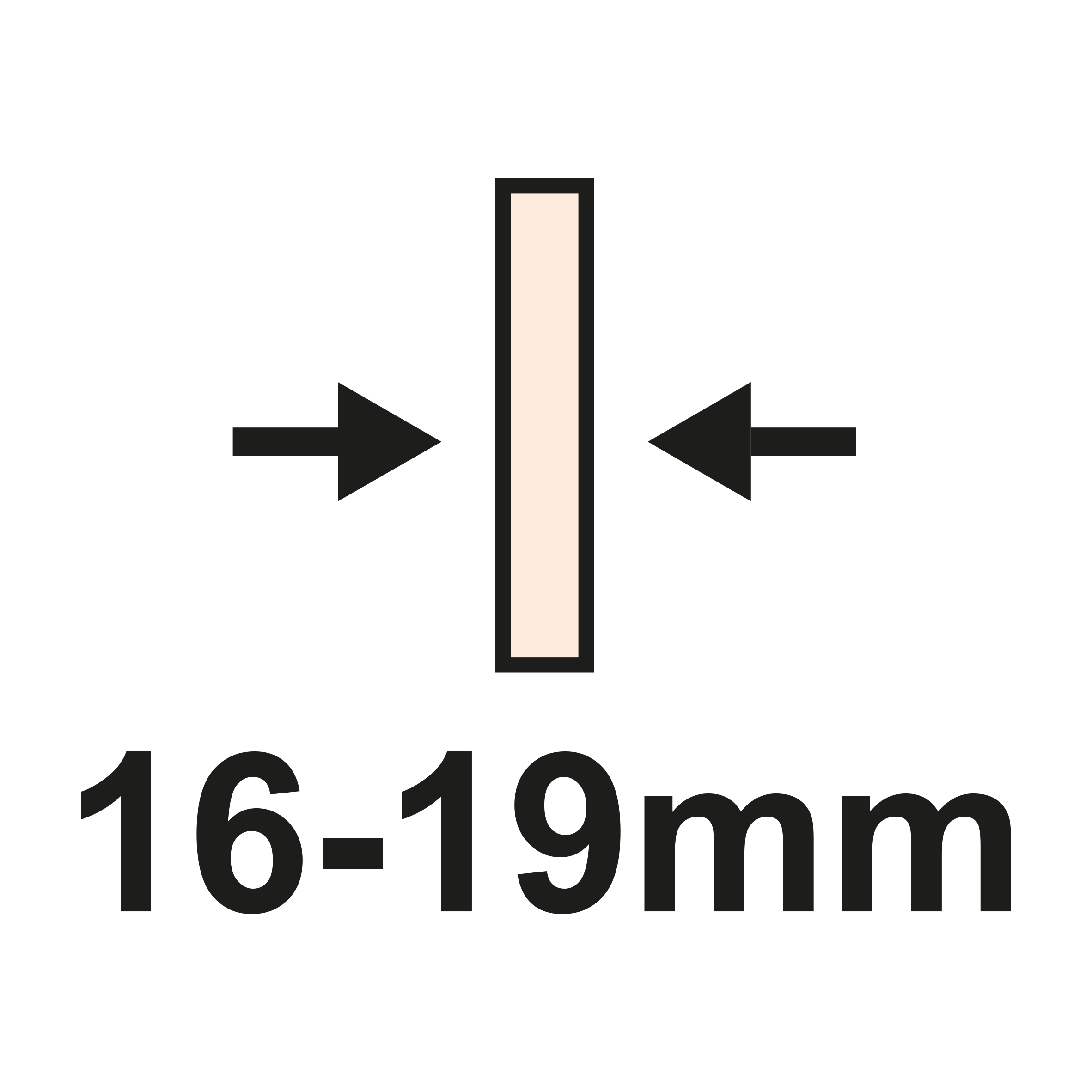 Espessura 16 a 19mm