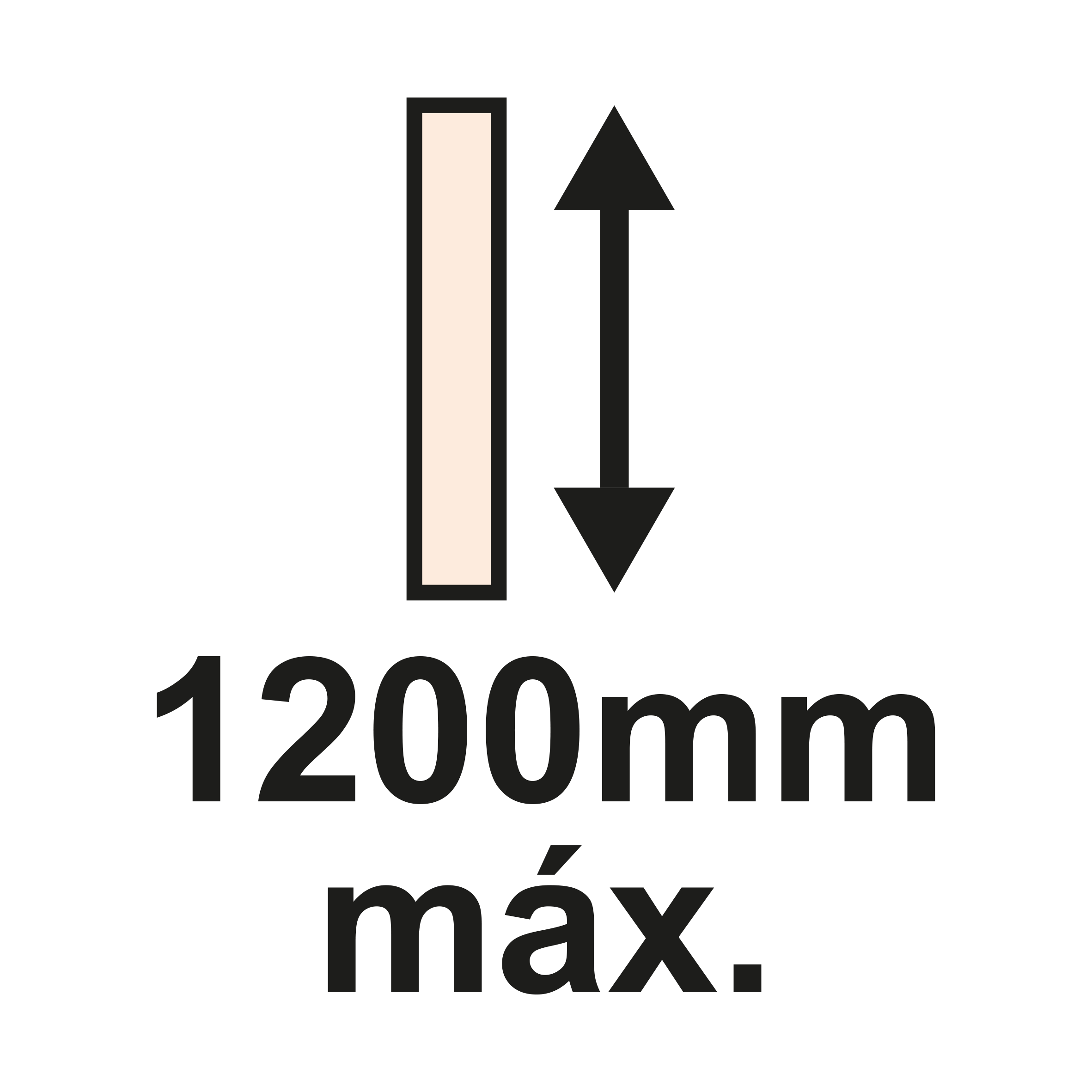 Altura máx. 1200mm