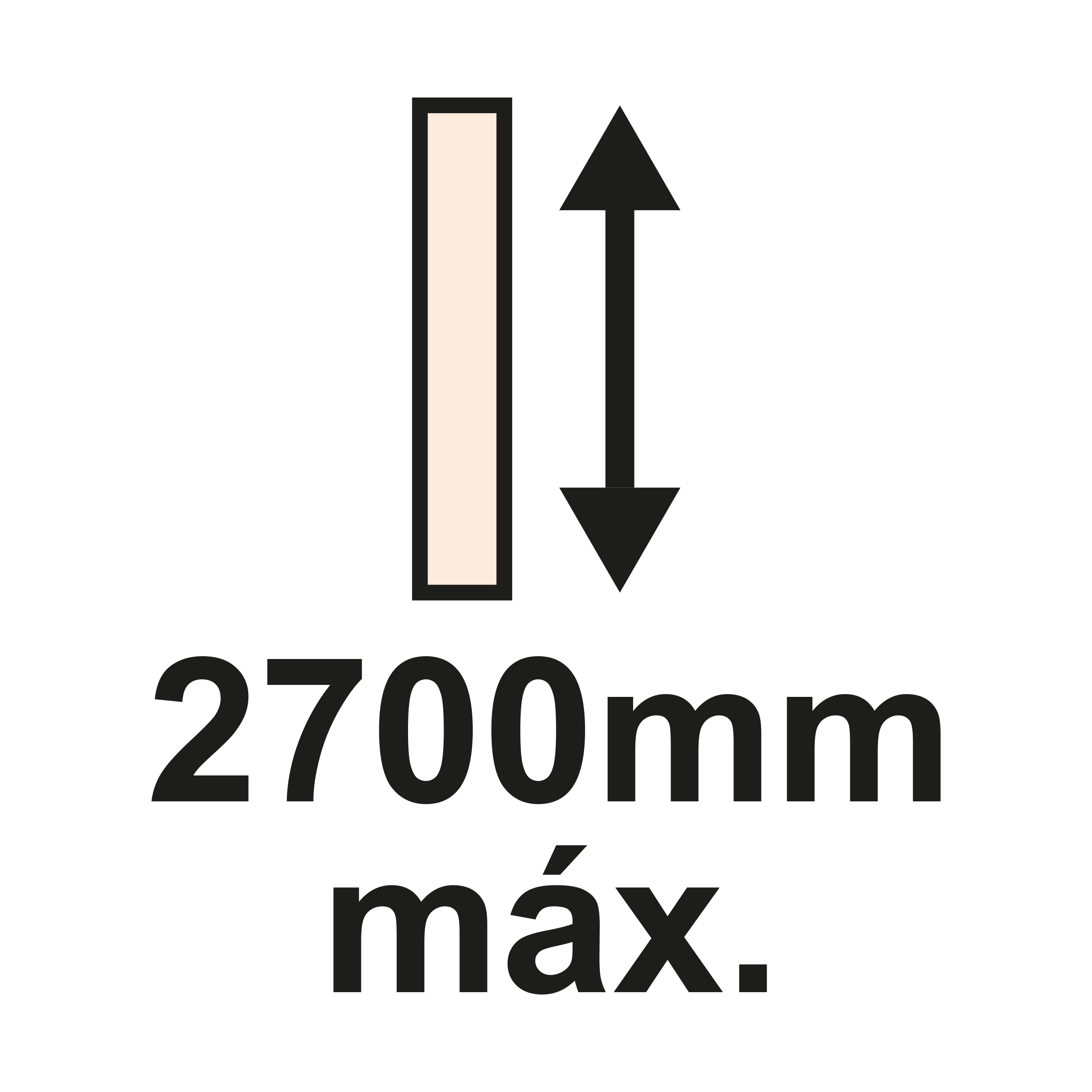 Altura máx. 2700mm