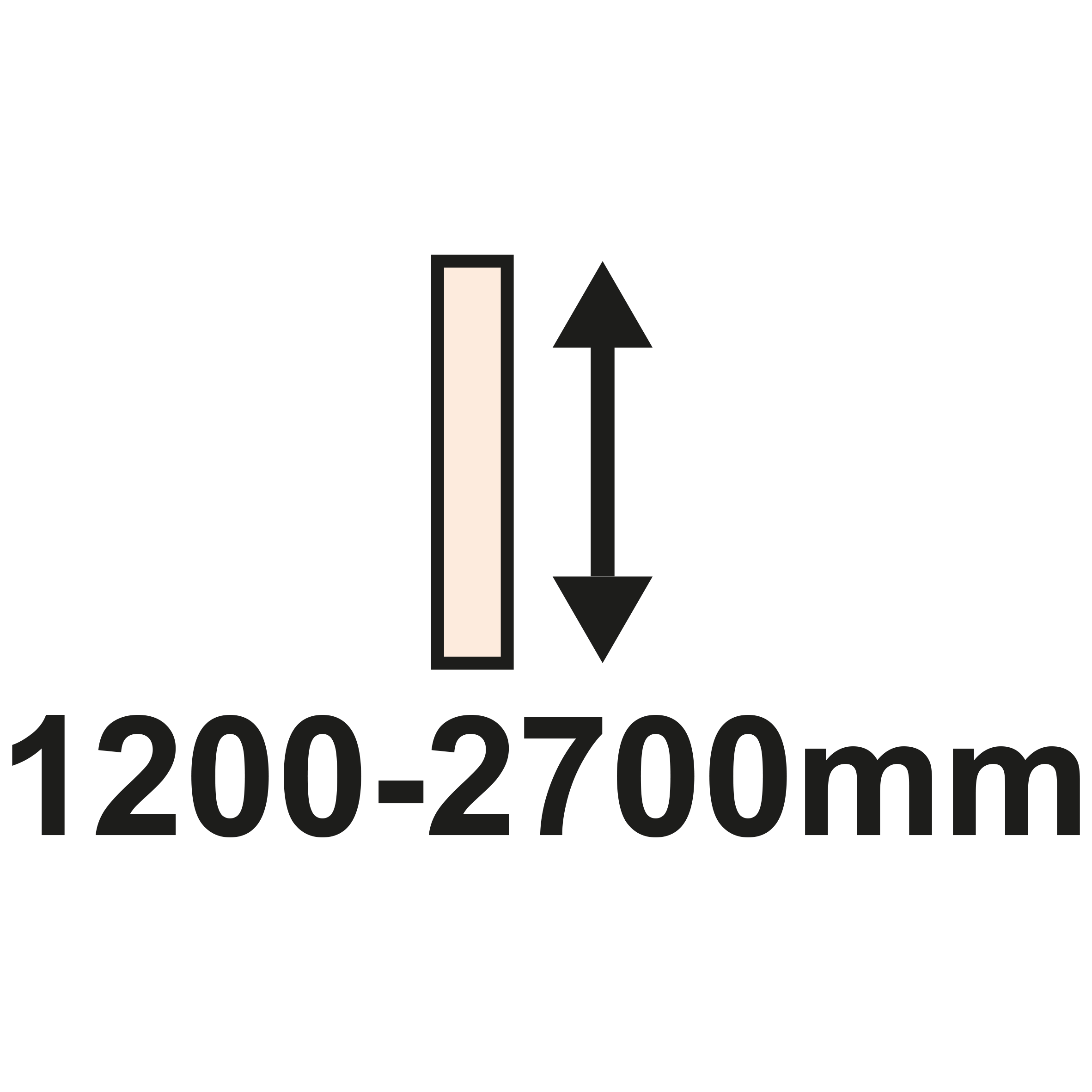 Altura 1200 a 2700mm