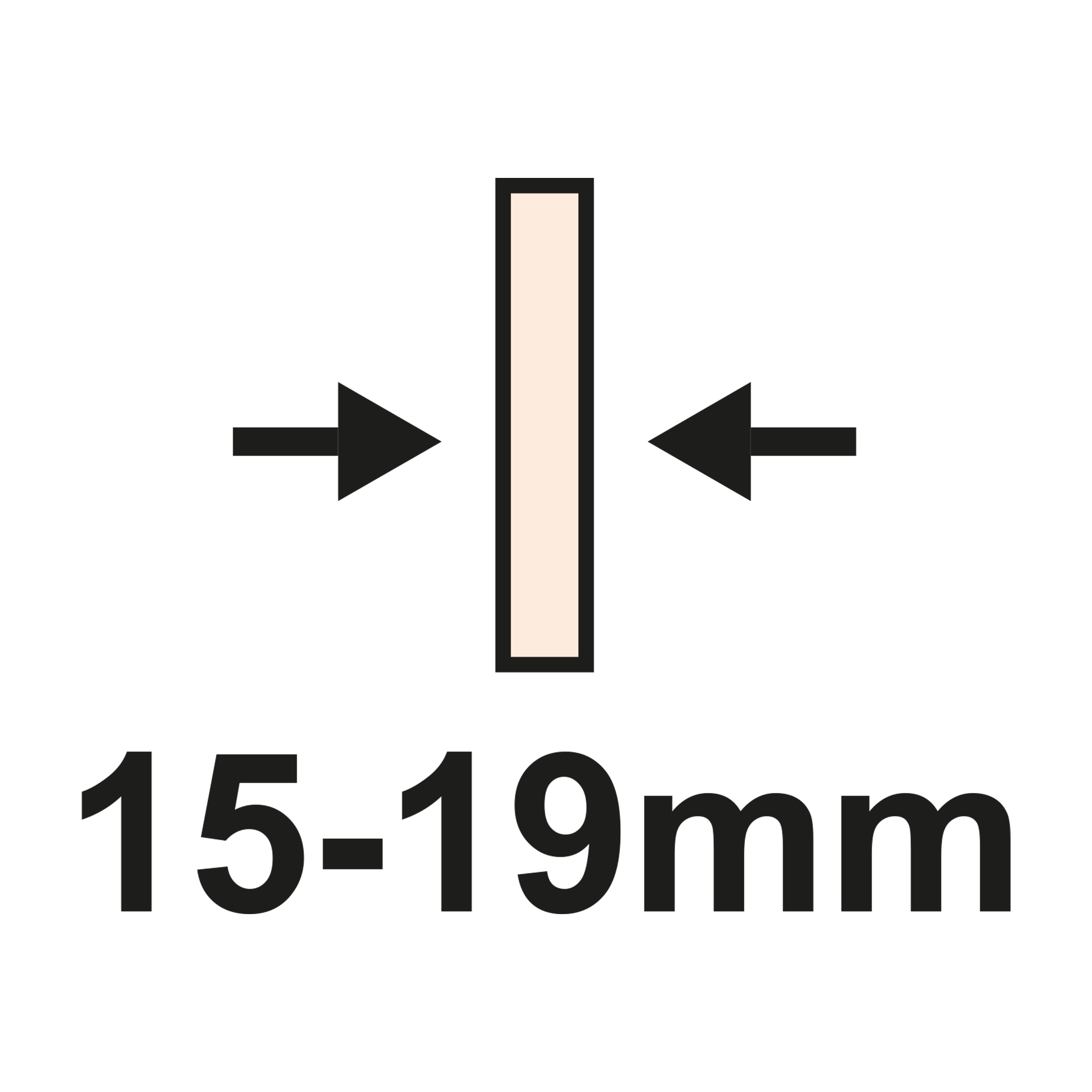 Espessura 15 a 19mm