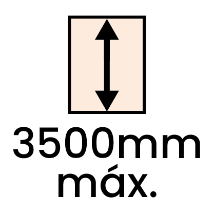 Altura da porta máx.3500mm