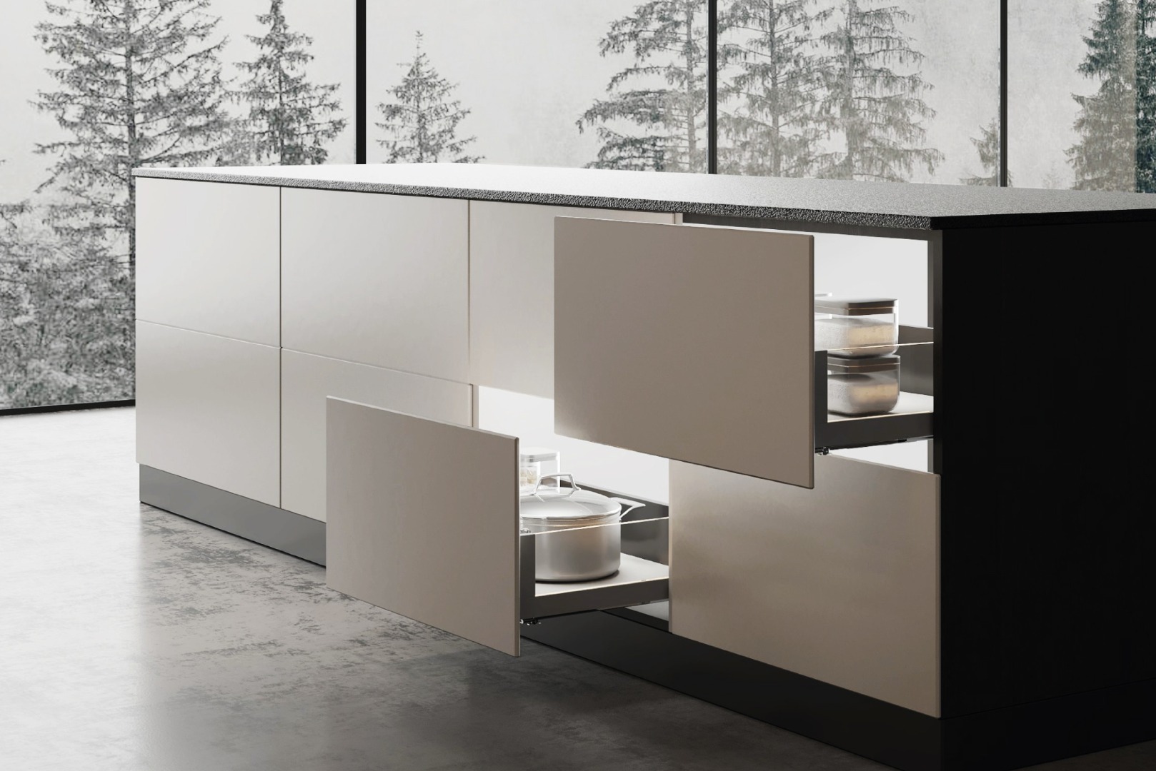 GAVETAS TEK - linhas Slim e Glass